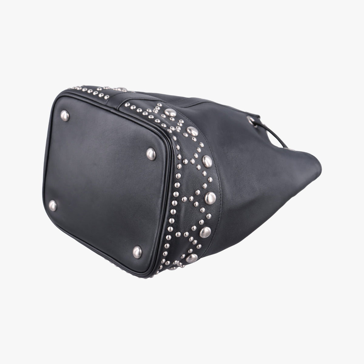 Y Studded Bucket Black Leather 454072 VLR454072.1116Y スタッズバケツ ブラック レザー 454072 VLR454072.1116