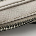 Triangle Logo White Saffiano Leather 2VL012 56 8トライアングル ロゴ ホワイト サフィアーノレザー 2VL012 56 8