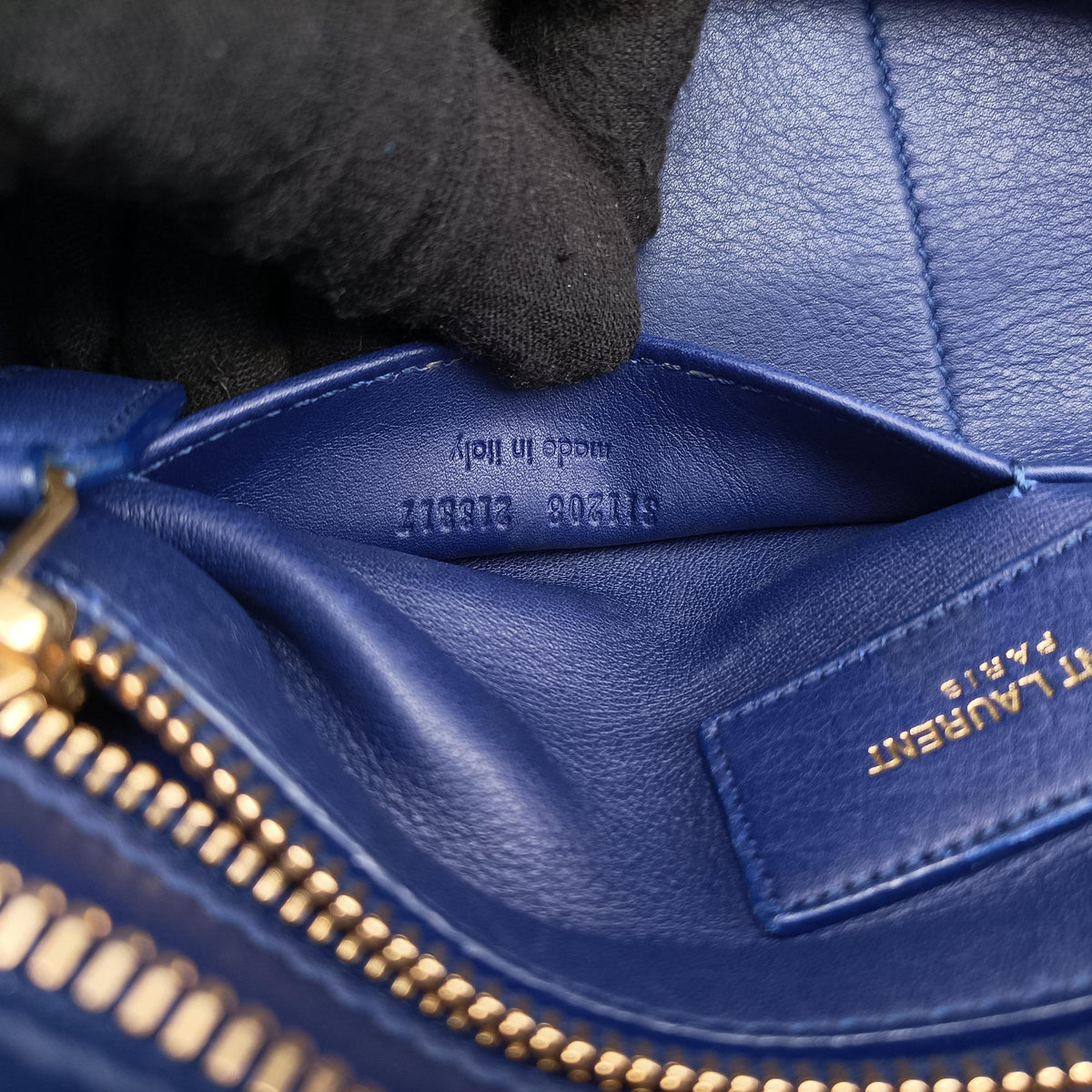 Y Ligne Petit Cabas Blue Leather 311203 311203 213317Yライン プチカバス ブルー レザー 311203 311203 213317