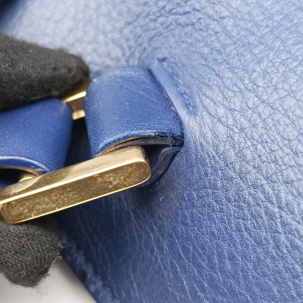 Y Ligne Petit Cabas Blue Leather 311203 311203 213317Yライン プチカバス ブルー レザー 311203 311203 213317