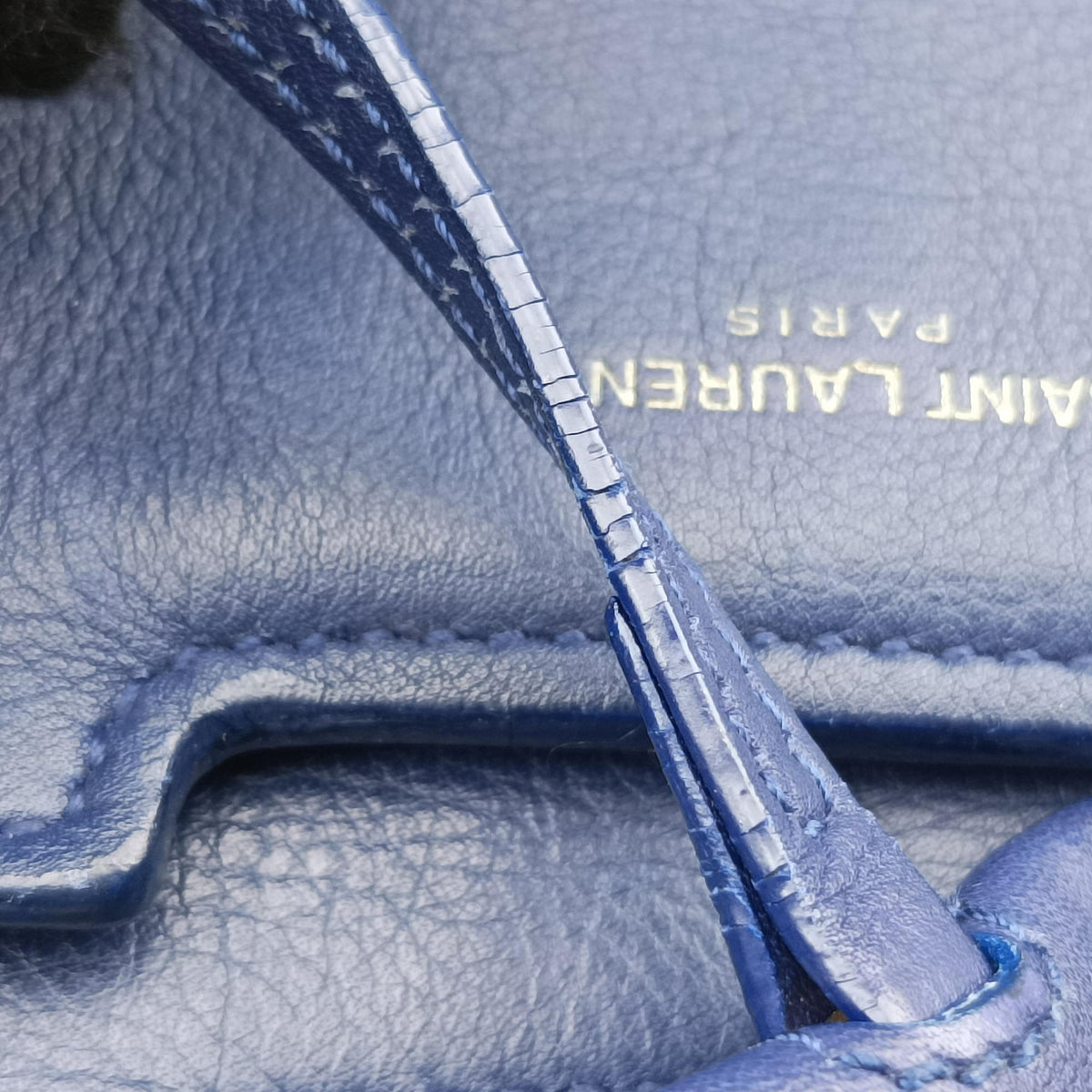 Y Ligne Petit Cabas Blue Leather 311203 311203 213317Yライン プチカバス ブルー レザー 311203 311203 213317