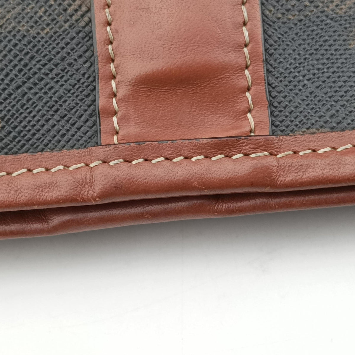 Medium Bucket Brown PVC coated canvas×Leather U-CU-0270ミディアム バケット ブラウン PVCコーティングキャンバス×レザー U-CU-0270
