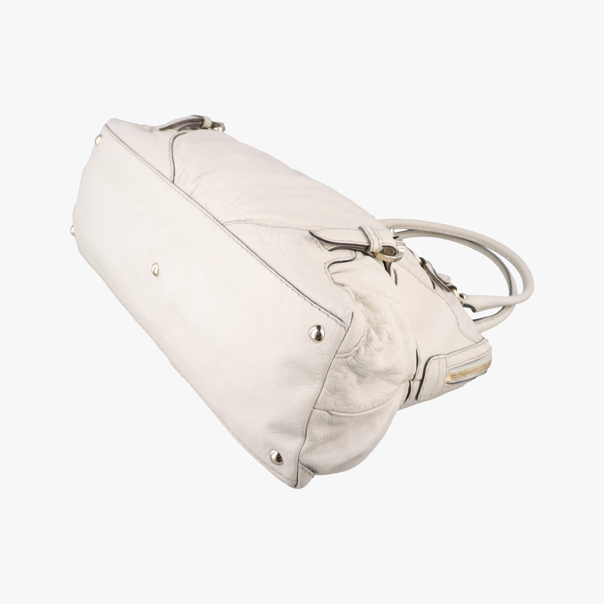 Horsebit Nail White Leather 189890 A2081946ホースビット ホワイト レザー 189890 A2081946