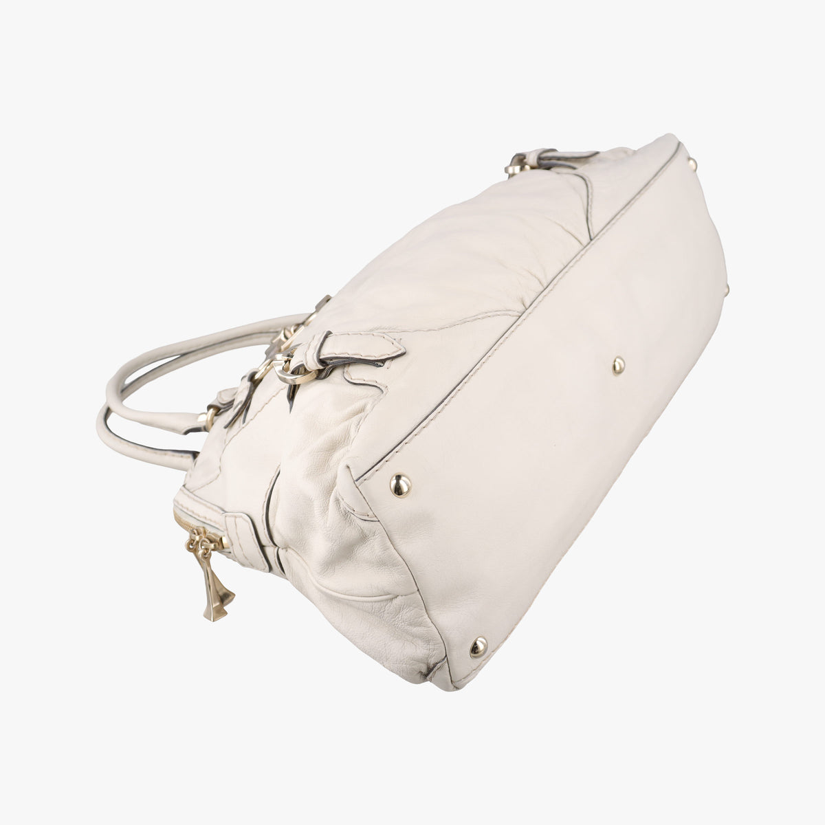 Horsebit Nail White Leather 189890 A2081946ホースビット ホワイト レザー 189890 A2081946