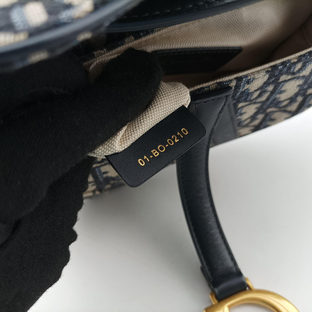 Saddle Navy Jacquard × Leather 01-BO-0210 IC Chipサドル ネイビー ジャガード×レザー 01-BO-0210 ICチップ