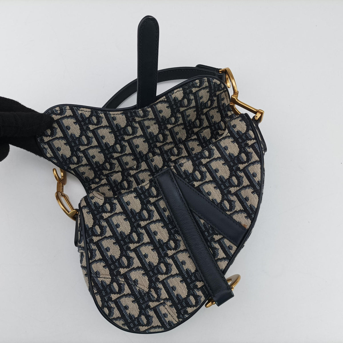 Saddle Navy Jacquard × Leather 01-BO-0210 IC Chipサドル ネイビー ジャガード×レザー 01-BO-0210 ICチップ