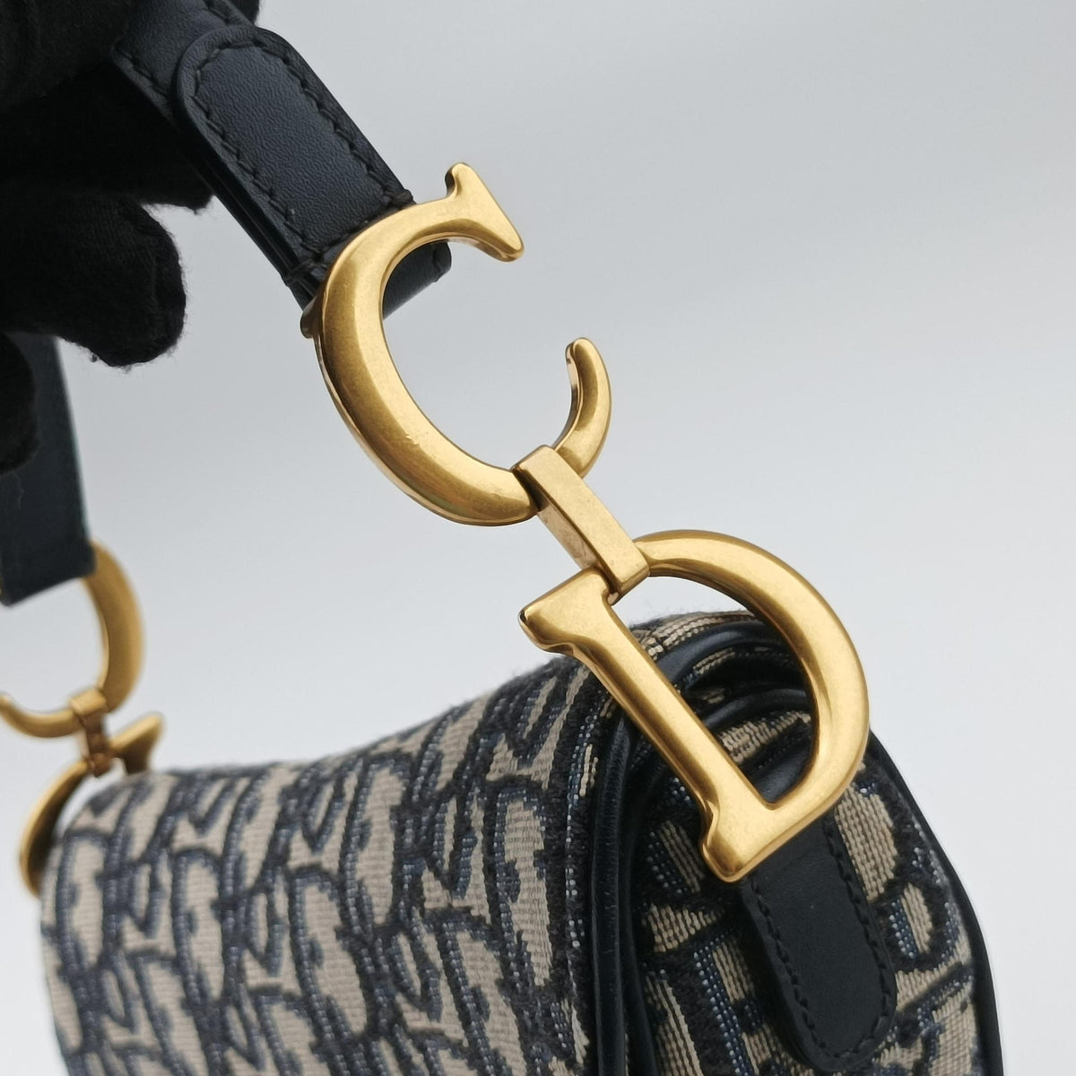 Saddle Navy Jacquard × Leather 01-BO-0210 IC Chipサドル ネイビー ジャガード×レザー 01-BO-0210 ICチップ
