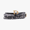 Saddle Navy Jacquard × Leather 01-BO-0210 IC Chipサドル ネイビー ジャガード×レザー 01-BO-0210 ICチップ