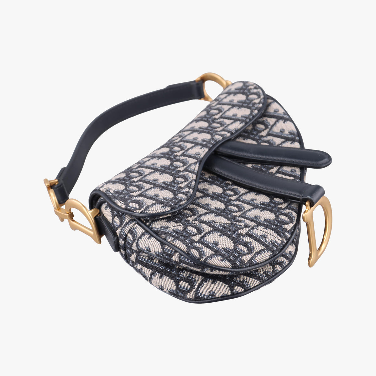 Saddle Navy Jacquard × Leather 01-BO-0210 IC Chipサドル ネイビー ジャガード×レザー 01-BO-0210 ICチップ