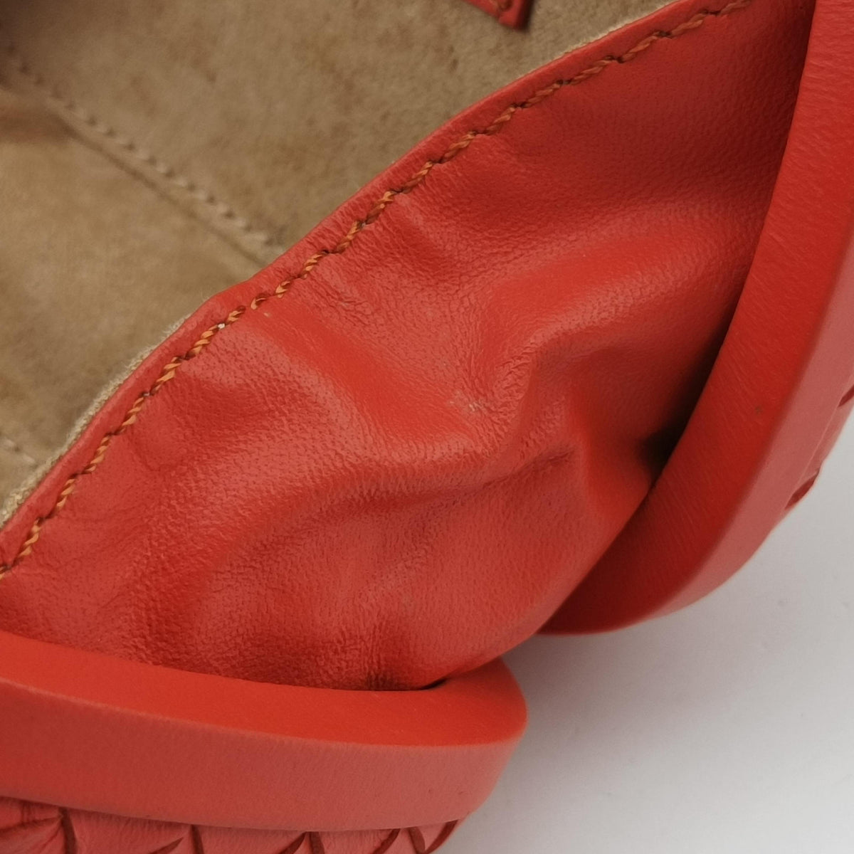 Intrecciato Orange Leather Lot number unknownイントレチャート オレンジ レザー 製番不明