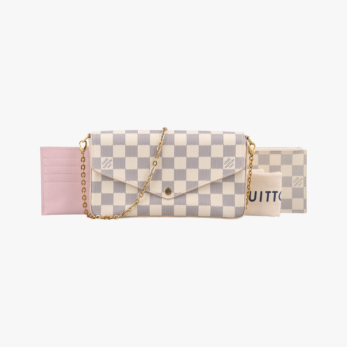 Pochette Felicie Azur Damier Canvas N63106 MI2199 IC Chipポシェットフェリシー アズール ダミエキャンバス N63106 MI2199 ICチップ
