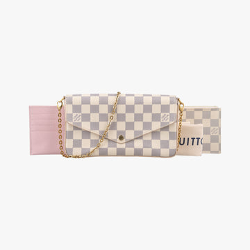 Pochette Felicie Azur Damier Canvas N63106 MI2199 IC Chipポシェットフェリシー アズール ダミエキャンバス N63106 MI2199 ICチップ