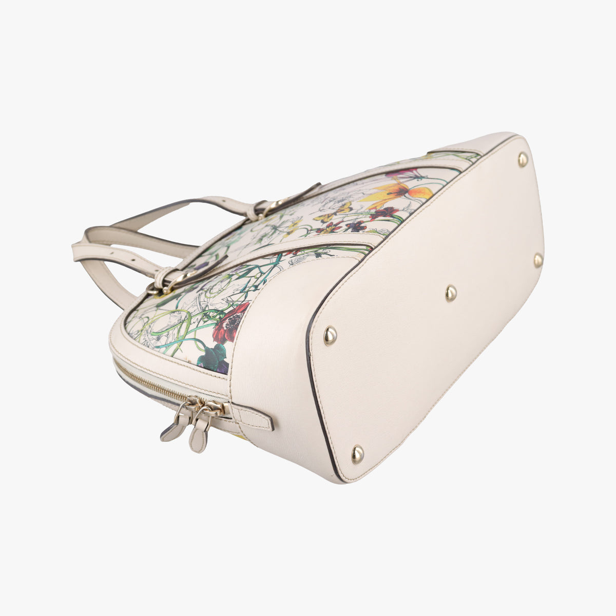 Nice Floral White Leather 309617 C015939087ニースフローラ アイボリー×マルチカラー レザー 309617 C015939087