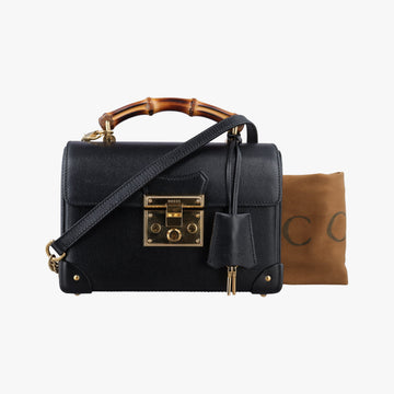 Padlock Bamboo Black Leather 603221 D031909744パドロック バンブー ブラック レザー 603221 D031909744