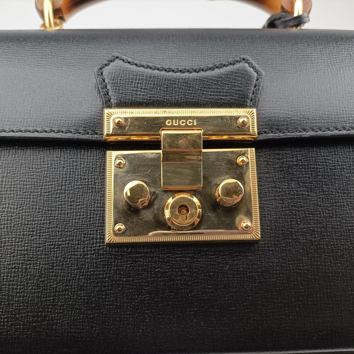 Padlock Bamboo Black Leather 603221 D031909744パドロック バンブー ブラック レザー 603221 D031909744