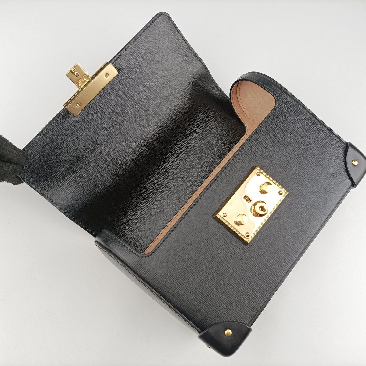 Padlock Bamboo Black Leather 603221 D031909744パドロック バンブー ブラック レザー 603221 D031909744