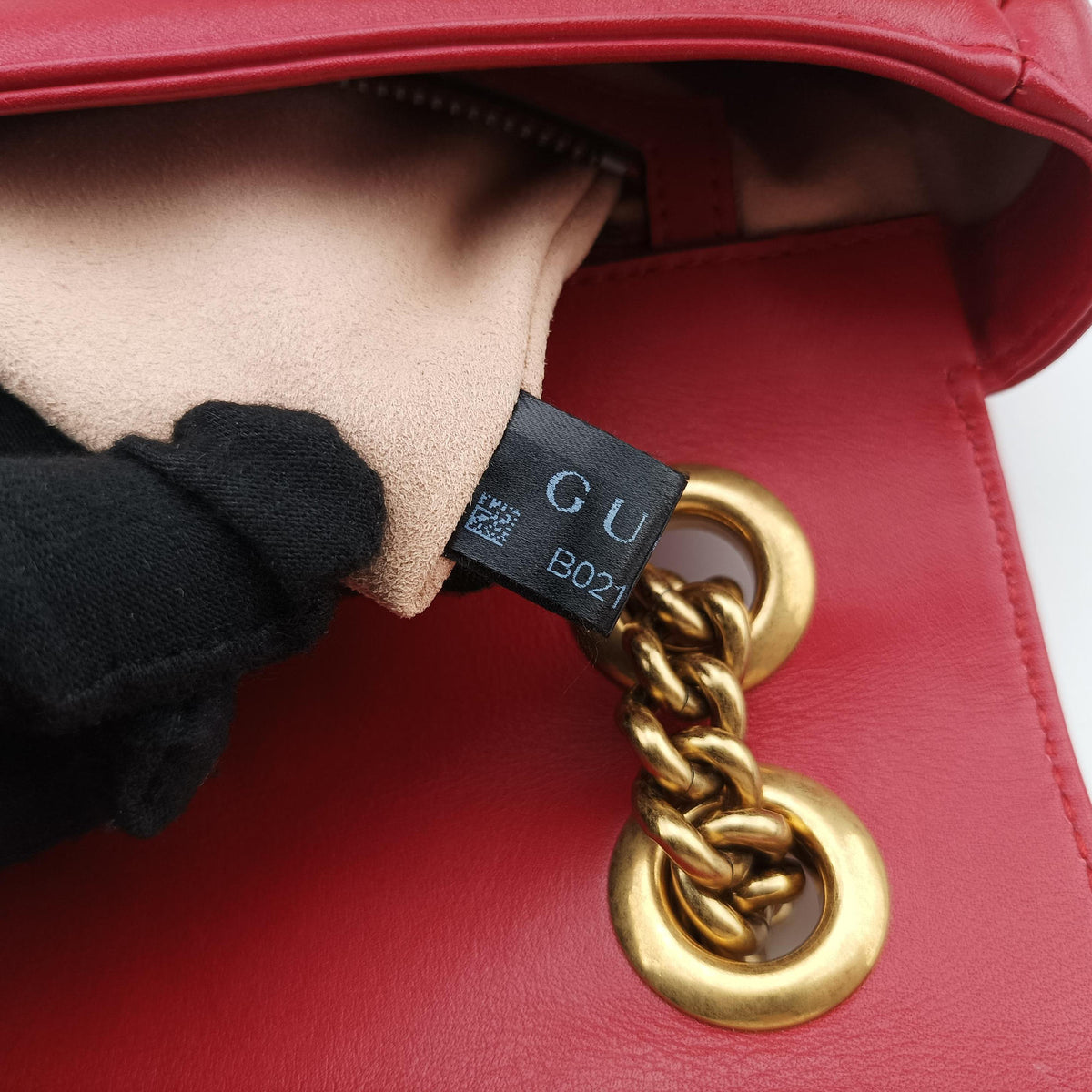 GG Marmont Red Leather 443497 B021741947GGマーモント レッド レザー 443497 B021741947