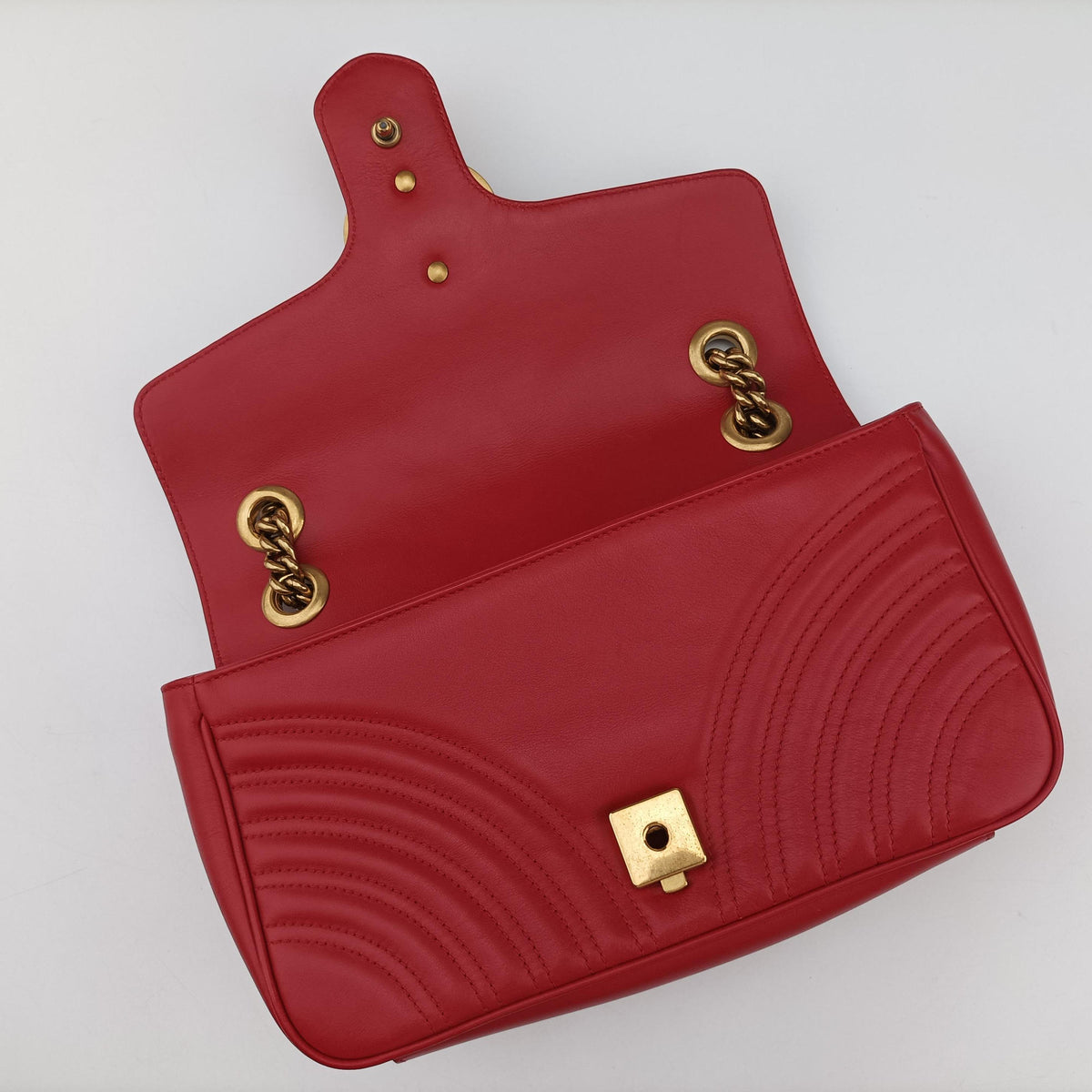 GG Marmont Red Leather 443497 B021741947GGマーモント レッド レザー 443497 B021741947