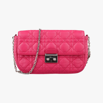 Miss Dior CANNAGE New Lock Rose lambskin 12-MA-1103ミス ディオール カナージュ ニューロック ローズ レッド ラムスキン 12-MA-1103