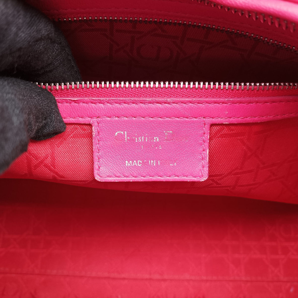 Lady Dior Rose lambskin 18-MA-1103レディディオール ローズ レッド ラムスキン 18-MA-1103