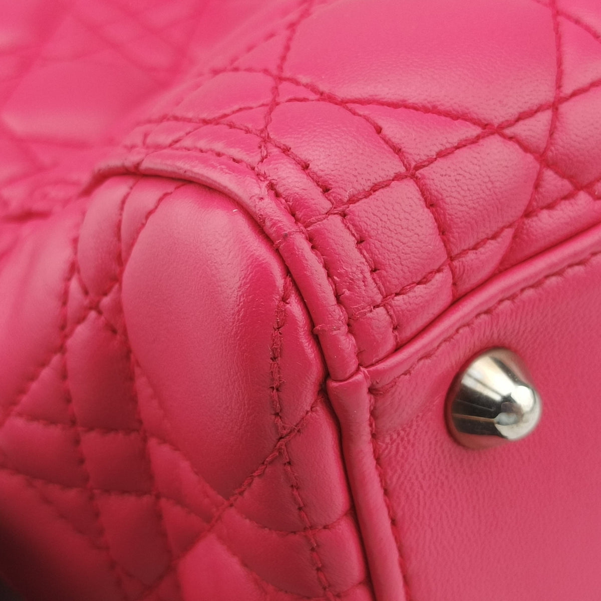 Lady Dior Rose lambskin 18-MA-1103レディディオール ローズ レッド ラムスキン 18-MA-1103