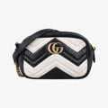 GG Marmont Black×white Leather 448065 H020759899GGマーモント ブラック×ホワイト レザー 448065 H020759899
