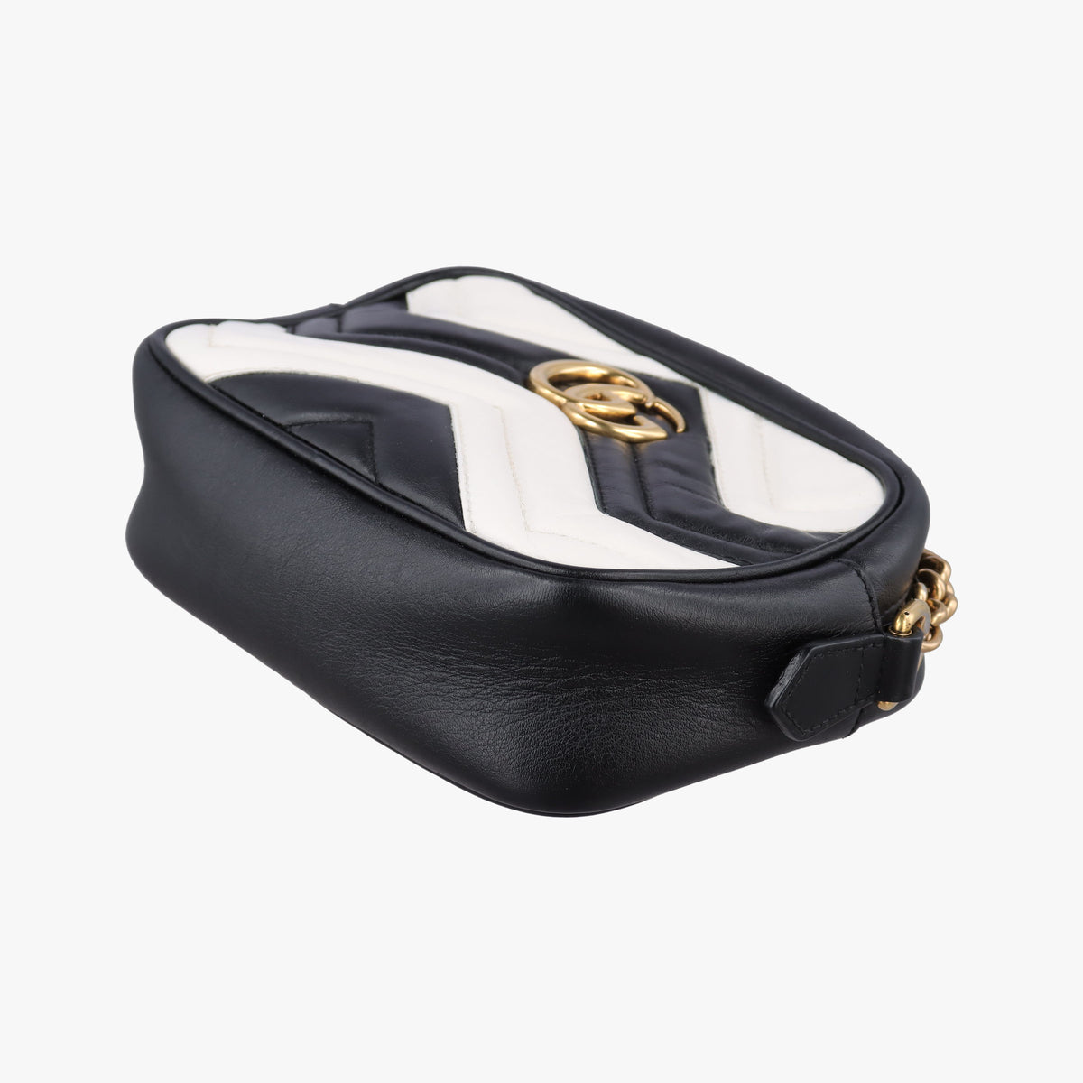 GG Marmont Black×white Leather 448065 H020759899GGマーモント ブラック×ホワイト レザー 448065 H020759899