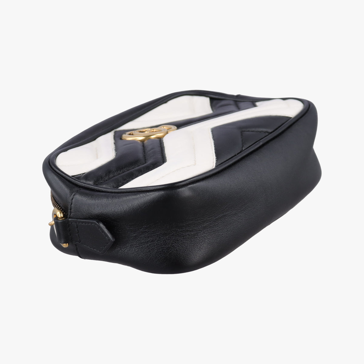 GG Marmont Black×white Leather 448065 H020759899GGマーモント ブラック×ホワイト レザー 448065 H020759899