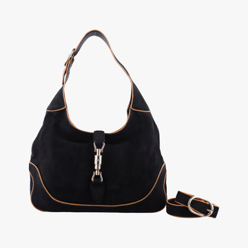 Jackie Flora Hobo Black Suede 277520 H010188801ニュージャッキー ブラック スエード 277520 H010188801