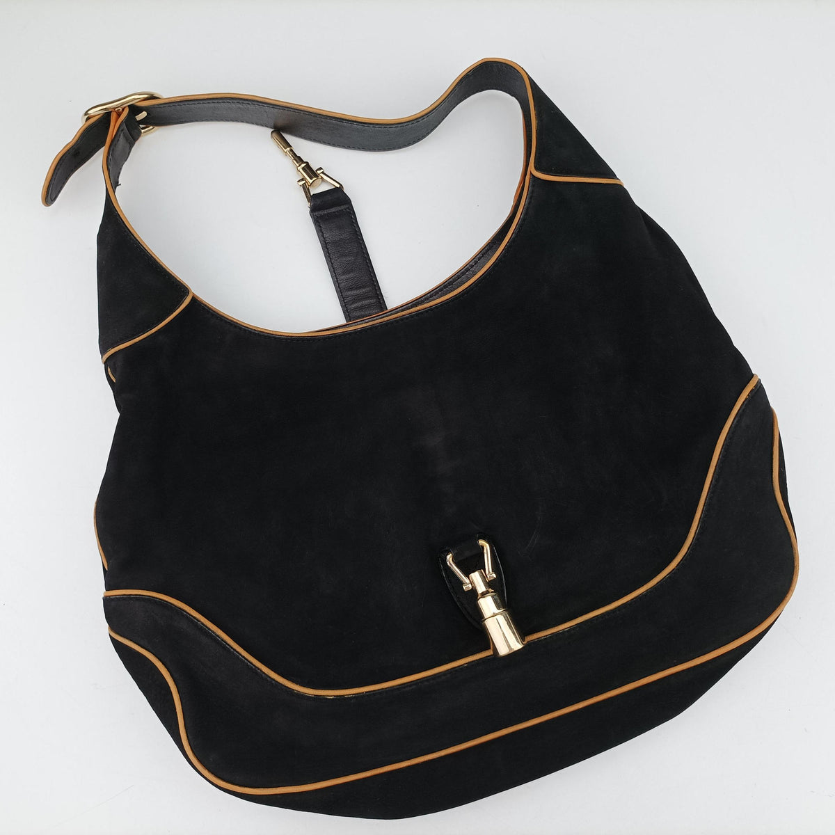 Jackie Flora Hobo Black Suede 277520 H010188801ニュージャッキー ブラック スエード 277520 H010188801