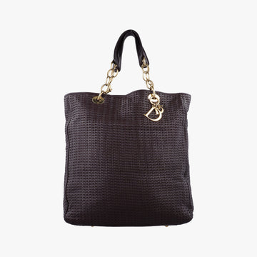 Soft Lady Dior Intrecciato Tote Burgundy lambskin 01-RU-0038ソフト レディディオール イントレチャート トート ワインレッド ラムスキン 01-RU-0038