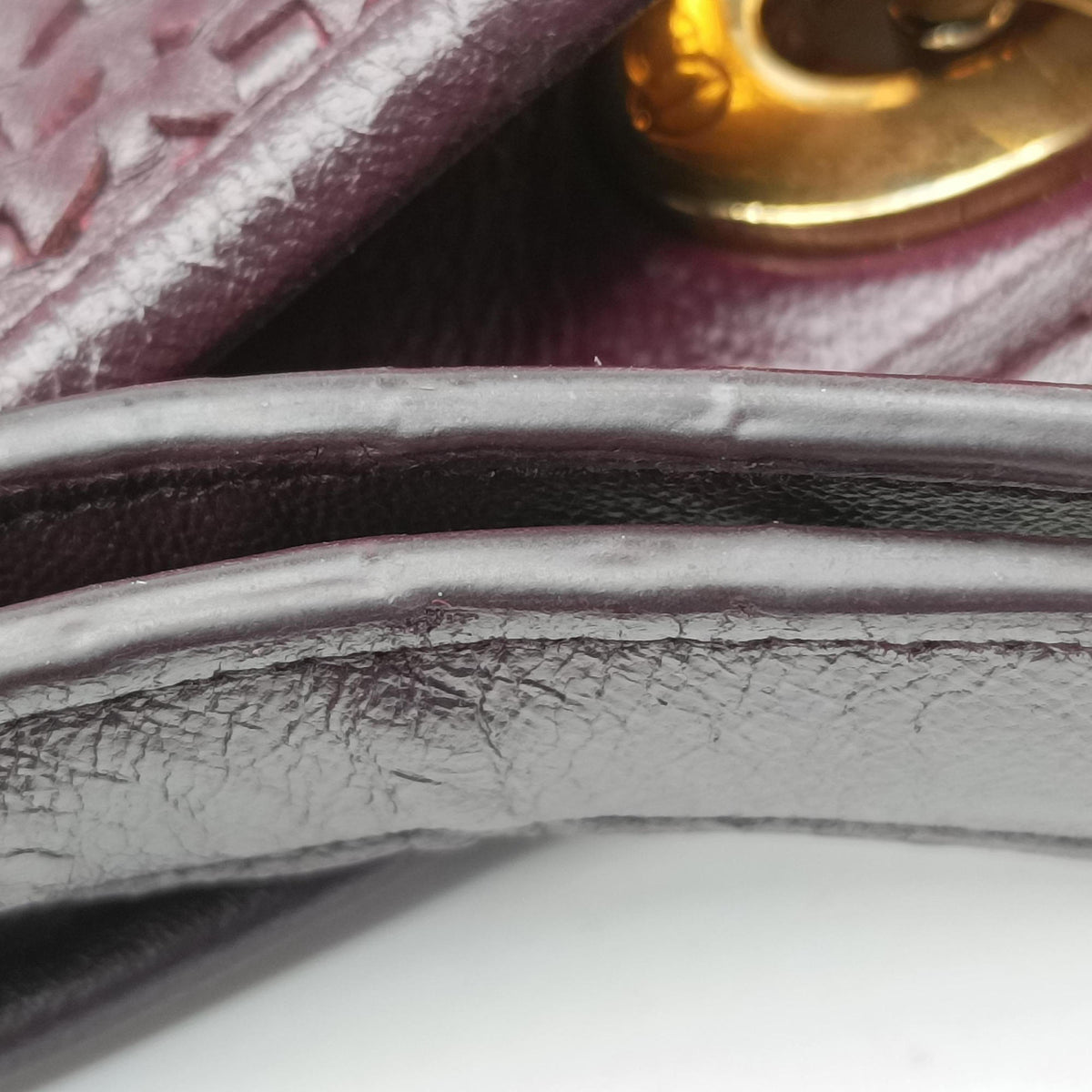 Soft Lady Dior Intrecciato Tote Burgundy lambskin 01-RU-0038ソフト レディディオール イントレチャート トート ワインレッド ラムスキン 01-RU-0038