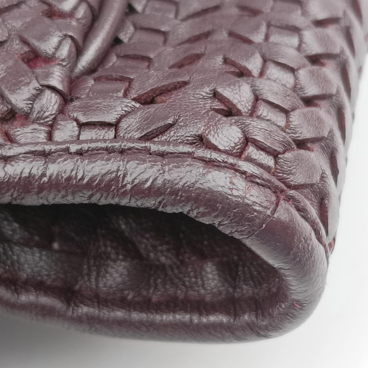 Soft Lady Dior Intrecciato Tote Burgundy lambskin 01-RU-0038ソフト レディディオール イントレチャート トート ワインレッド ラムスキン 01-RU-0038