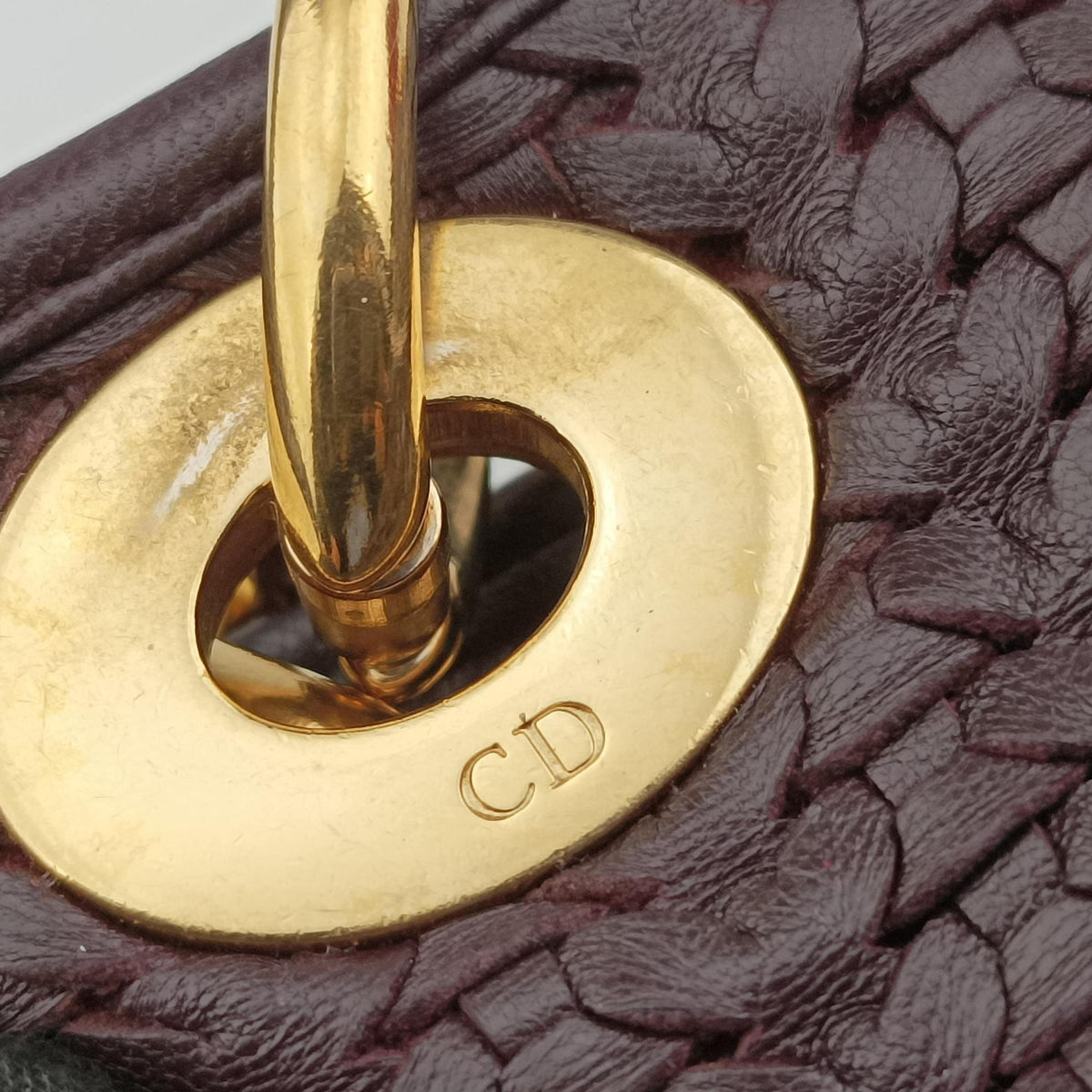 Soft Lady Dior Intrecciato Tote Burgundy lambskin 01-RU-0038ソフト レディディオール イントレチャート トート ワインレッド ラムスキン 01-RU-0038