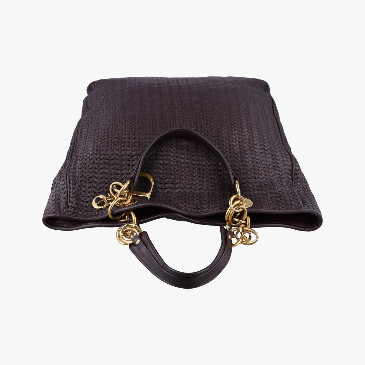 Soft Lady Dior Intrecciato Tote Burgundy lambskin 01-RU-0038ソフト レディディオール イントレチャート トート ワインレッド ラムスキン 01-RU-0038