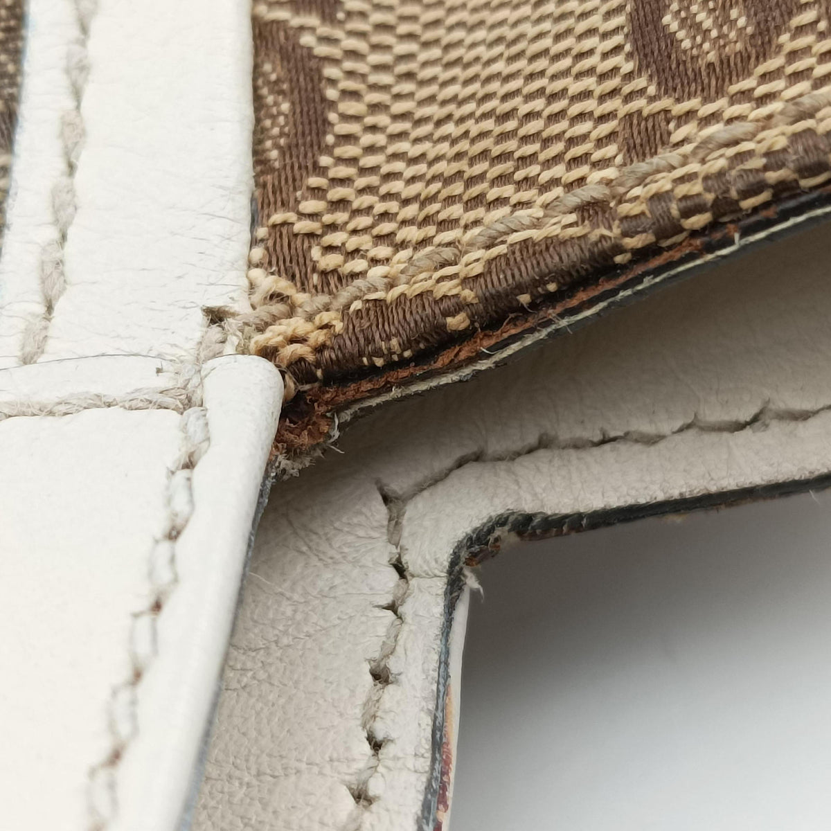 Abbey BeigexWhite canvas×leather 189831 C2705007アビー ベージュxホワイト キャンバス×レザー 189831 C2705007