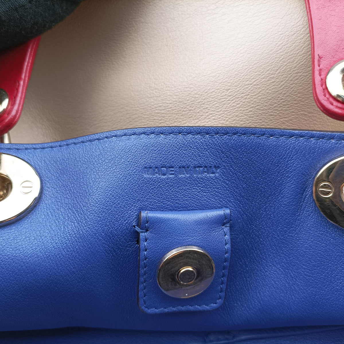 Diorissimo Beige×Red Leather 09-MA-0172ディオリッシモ ベージュ×レッド レザー 09-MA-0172