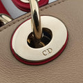 Diorissimo Beige×Red Leather 09-MA-0172ディオリッシモ ベージュ×レッド レザー 09-MA-0172