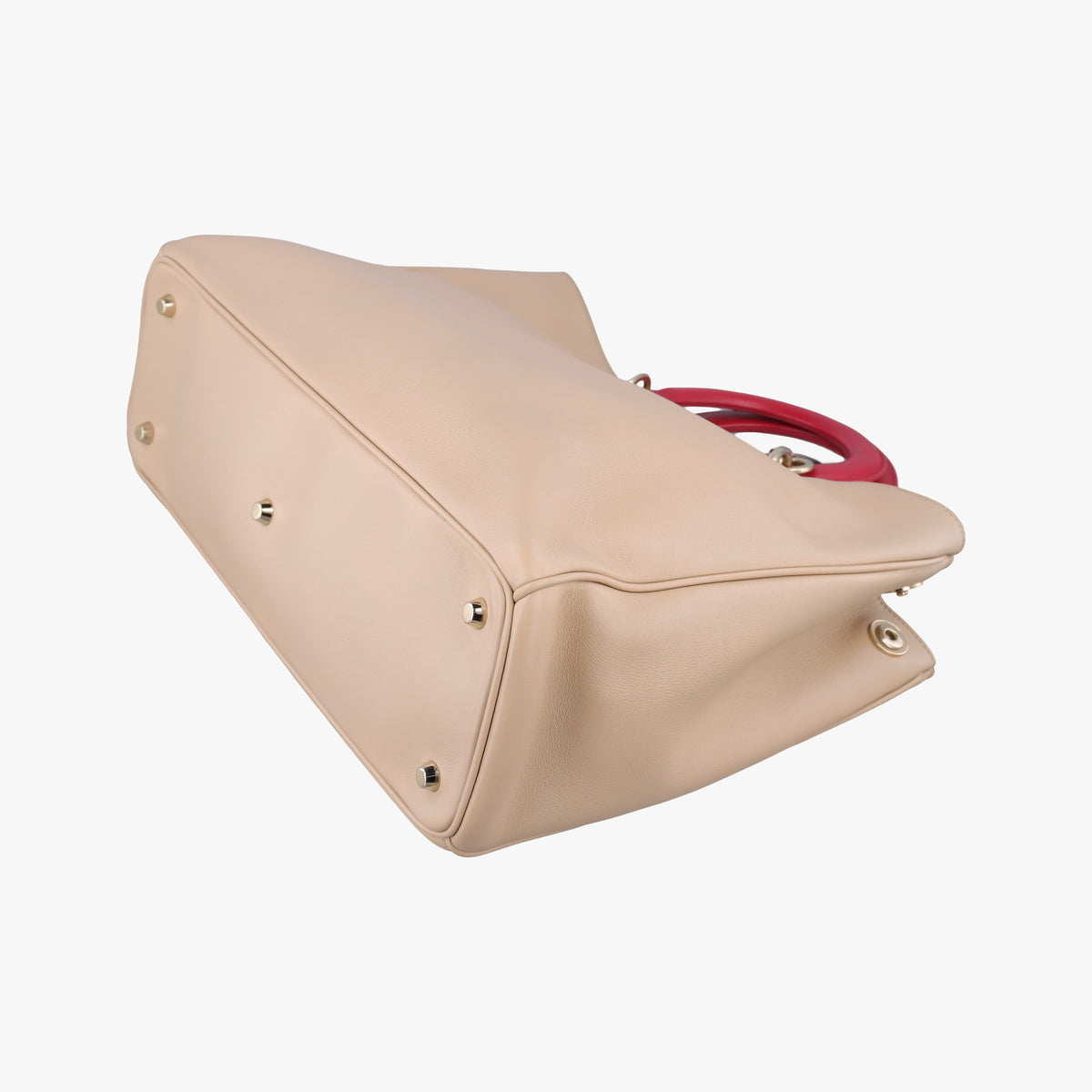 Diorissimo Beige×Red Leather 09-MA-0172ディオリッシモ ベージュ×レッド レザー 09-MA-0172