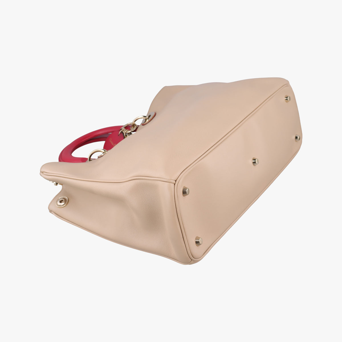 Diorissimo Beige×Red Leather 09-MA-0172ディオリッシモ ベージュ×レッド レザー 09-MA-0172
