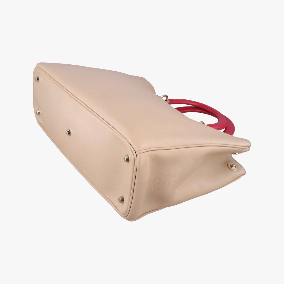 Diorissimo Beige×Red Leather 09-MA-0172ディオリッシモ ベージュ×レッド レザー 09-MA-0172