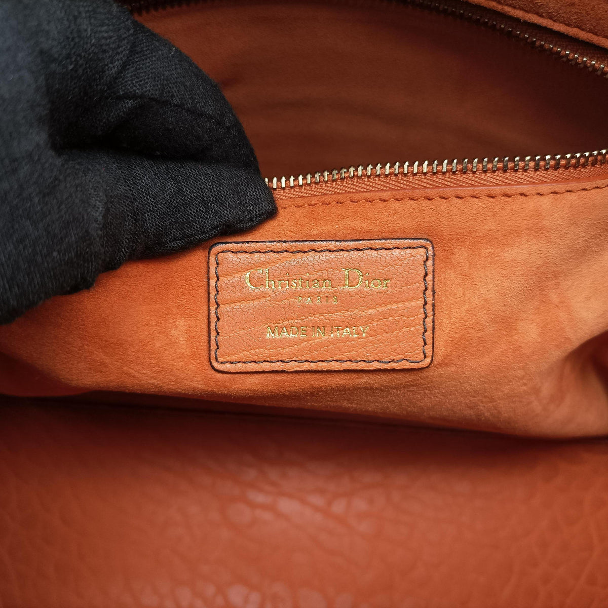 Lady Dior Orange Leather 01-BO-1107レディディオール オレンジ レザー 01-BO-1107