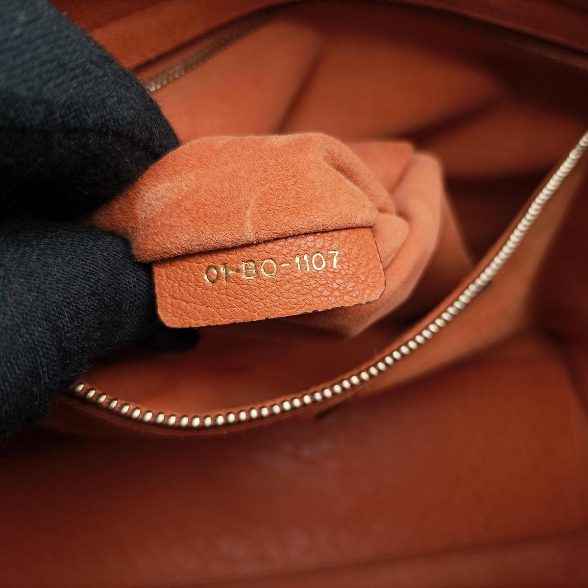 Lady Dior Orange Leather 01-BO-1107レディディオール オレンジ レザー 01-BO-1107