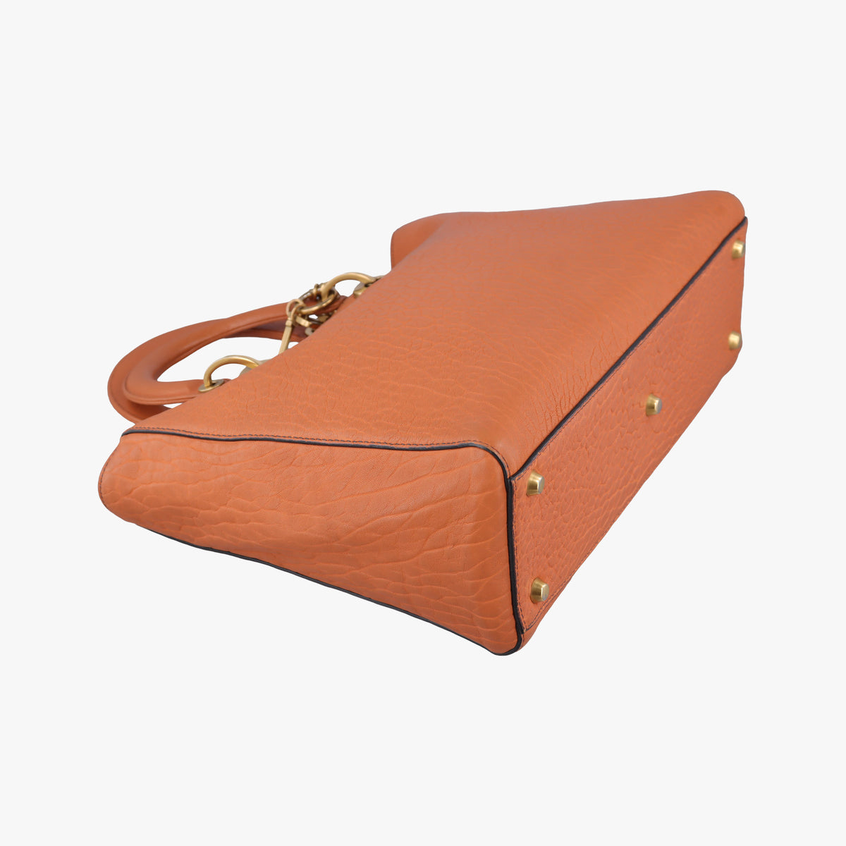 Lady Dior Orange Leather 01-BO-1107レディディオール オレンジ レザー 01-BO-1107