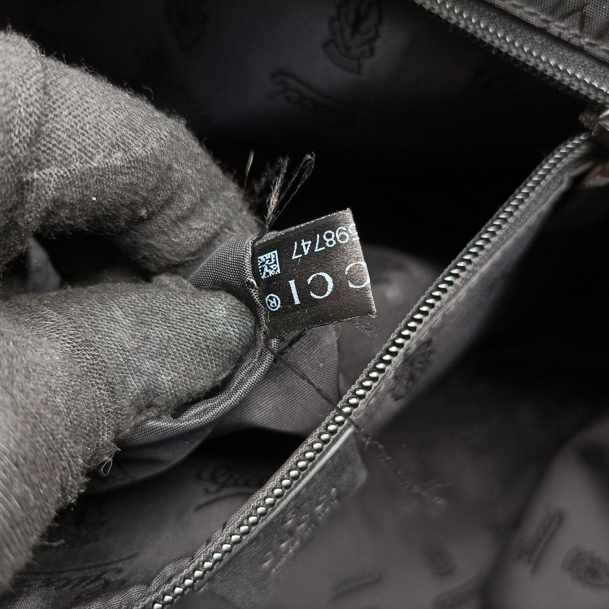 Guccissima Black Leather 208463 G013598747グッチシマ ブラック レザー 208463 G013598747
