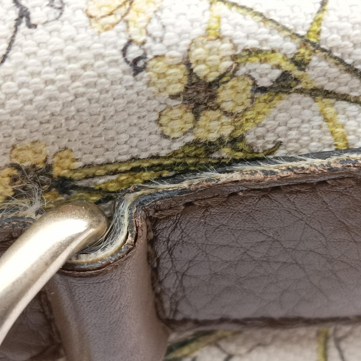 flora print Multicolour canvas×leather 247205 B013135401フローラプリント マルチカラー キャンバス×レザー 247205 B013135401