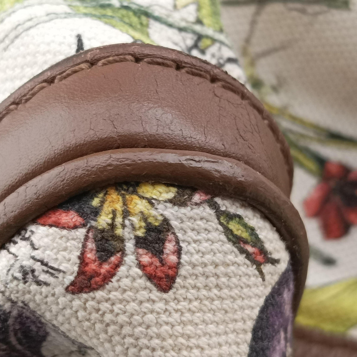 flora print Multicolour canvas×leather 247205 B013135401フローラプリント マルチカラー キャンバス×レザー 247205 B013135401