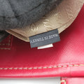 logo jacquard khaki×red Canvas × SAFFIANO Leather 194ロゴジャガード カーキ×レッド キャンバス×サフィアーノレザー 194