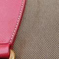 logo jacquard khaki×red Canvas × SAFFIANO Leather 194ロゴジャガード カーキ×レッド キャンバス×サフィアーノレザー 194