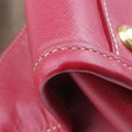 logo jacquard khaki×red Canvas × SAFFIANO Leather 194ロゴジャガード カーキ×レッド キャンバス×サフィアーノレザー 194
